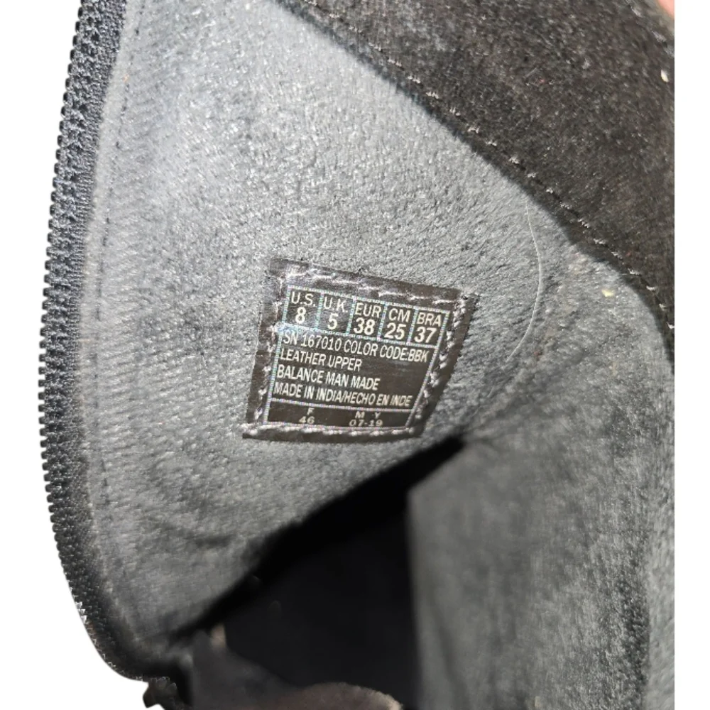 Sketchers Small Town Leather Western Ankle Boots 8 Burnish Toe Black Comfort - Picture 7 of 8